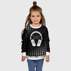 Свитшот детский Музыка - цитата, цвет: 3D-белый — фото 2