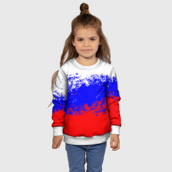Свитшот детский Патриот - флаг, цвет: 3D-белый — фото 2