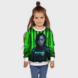 Свитшот детский Билли Айлиш космический костюм, цвет: 3D-белый — фото 2