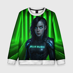 Свитшот детский Билли Айлиш космический костюм, цвет: 3D-белый