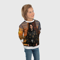 Свитшот детский Bones в халате с журавлями, цвет: 3D-белый — фото 2