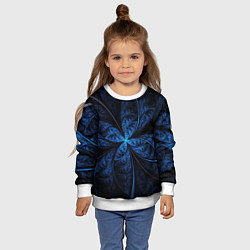 Свитшот детский Синий цветок, цвет: 3D-белый — фото 2