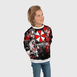 Свитшот детский Амбрелла текстура хаоса, цвет: 3D-белый — фото 2