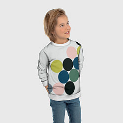 Свитшот детский Кластер чил - абстракция, цвет: 3D-белый — фото 2