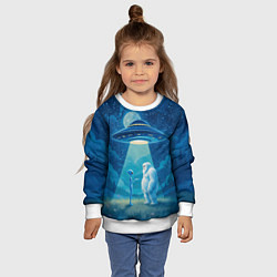 Свитшот детский Пришелец и снежный человек, цвет: 3D-белый — фото 2