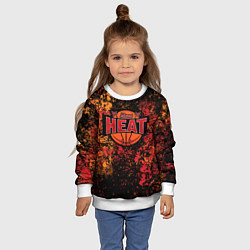 Свитшот детский Майами Хит - цветовой хаос, цвет: 3D-белый — фото 2