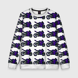 Детский свитшот Motorcycle purple gloss