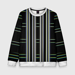 Свитшот детский Neon yellow blue white, цвет: 3D-белый