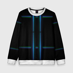 Детский свитшот Color black green blue lines