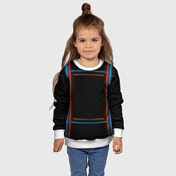 Свитшот детский Neon black red blue, цвет: 3D-белый — фото 2