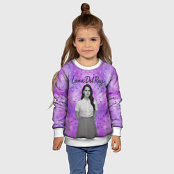 Свитшот детский Lana Del Rey в черно-белом, цвет: 3D-белый — фото 2