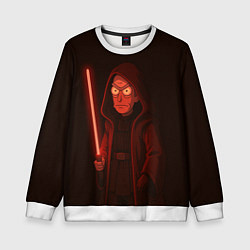Свитшот детский Рик - владыка ситх, цвет: 3D-белый