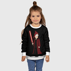 Свитшот детский Рик - тёмная сторона силы, цвет: 3D-белый — фото 2