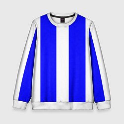 Свитшот детский Color white blue line, цвет: 3D-белый