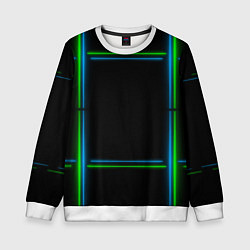 Свитшот детский Neon green light blue, цвет: 3D-белый