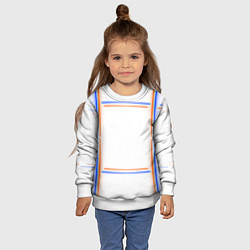 Свитшот детский Neon white orange blue, цвет: 3D-белый — фото 2
