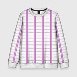 Детский свитшот Color white cage pink line