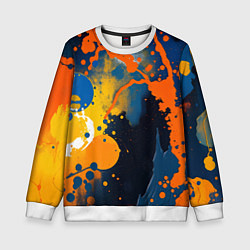 Свитшот детский Краска на стене, цвет: 3D-белый