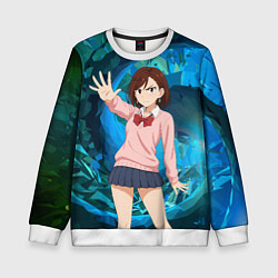 Свитшот детский Сиратори Айра - знак стоп, цвет: 3D-белый