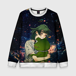 Свитшот детский МаоМао и Лягушонок Пепе - Монолог Фармацевта, цвет: 3D-белый