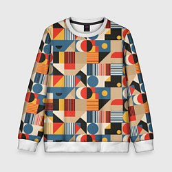 Свитшот детский Ритмы Баухауса, цвет: 3D-белый