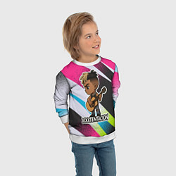 Свитшот детский XXXTentacion в мультяшном стиле, цвет: 3D-белый — фото 2