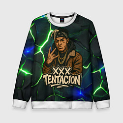 Свитшот детский XXXTentacion anime style, цвет: 3D-белый