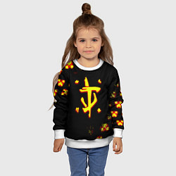 Свитшот детский Doom x minecraft, цвет: 3D-белый — фото 2