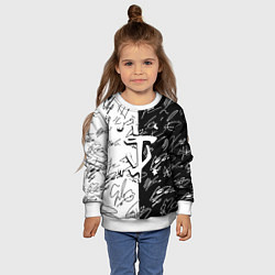 Свитшот детский Doom автографы, цвет: 3D-белый — фото 2