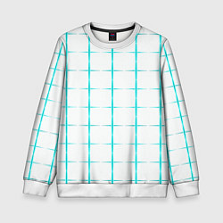 Свитшот детский Color white light blue crosses, цвет: 3D-белый