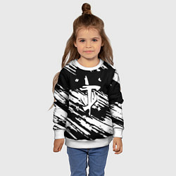 Свитшот детский Doom краски полосы, цвет: 3D-белый — фото 2