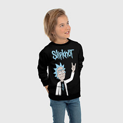 Свитшот детский Slipknot и Рик Санчес из Рик и Морти, цвет: 3D-черный — фото 2