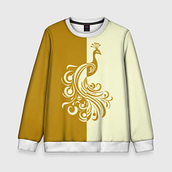 Свитшот детский Жар-птица в золотом, цвет: 3D-белый