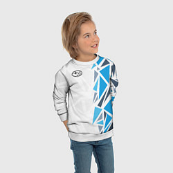 Свитшот детский Субару - фрагменты, цвет: 3D-белый — фото 2