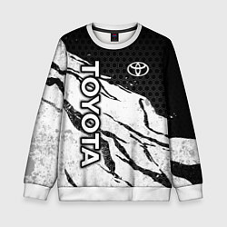 Свитшот детский Toyota - черный и белый, цвет: 3D-белый