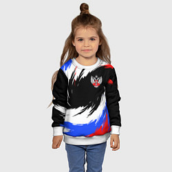 Свитшот детский Федерация бокса РФ - краска, цвет: 3D-белый — фото 2