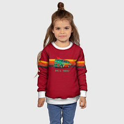 Свитшот детский Ретро автобус ЗИС-6 Люкс поп-арт, цвет: 3D-белый — фото 2