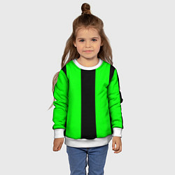 Свитшот детский Color black green, цвет: 3D-белый — фото 2