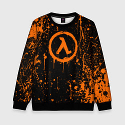 Свитшот детский Халф лайф - подтеки, цвет: 3D-черный