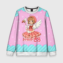 Свитшот детский Сакура Киномото, цвет: 3D-белый
