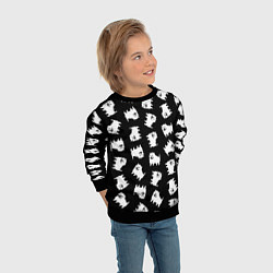 Свитшот детский Annoying dog pattern - Undertale, цвет: 3D-черный — фото 2