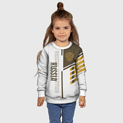 Свитшот детский Герб России, цвет: 3D-белый — фото 2