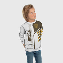 Свитшот детский Герб России, цвет: 3D-белый — фото 2