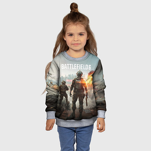 Детский свитшот Битва за Бруклин из Battlefield 6 / 3D-Меланж – фото 4