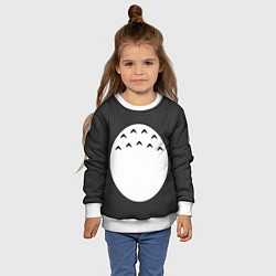 Свитшот детский Тоторо живот, цвет: 3D-белый — фото 2
