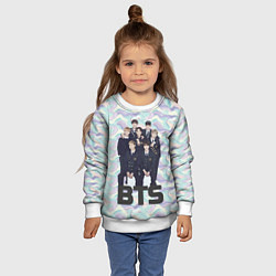 Свитшот детский BTS совместное фото, цвет: 3D-белый — фото 2