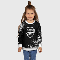 Свитшот детский Арсенал черепа краски, цвет: 3D-белый — фото 2