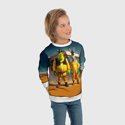 Свитшот детский Шрек и Данки пустились во все тяжкие, цвет: 3D-белый — фото 2