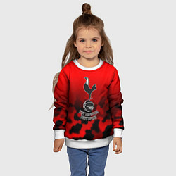 Свитшот детский Тоттенхэм Хотспур камуфляж красный, цвет: 3D-белый — фото 2