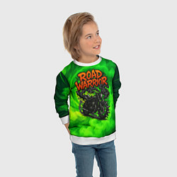 Свитшот детский Дорожный воин - байк с шипами, цвет: 3D-белый — фото 2